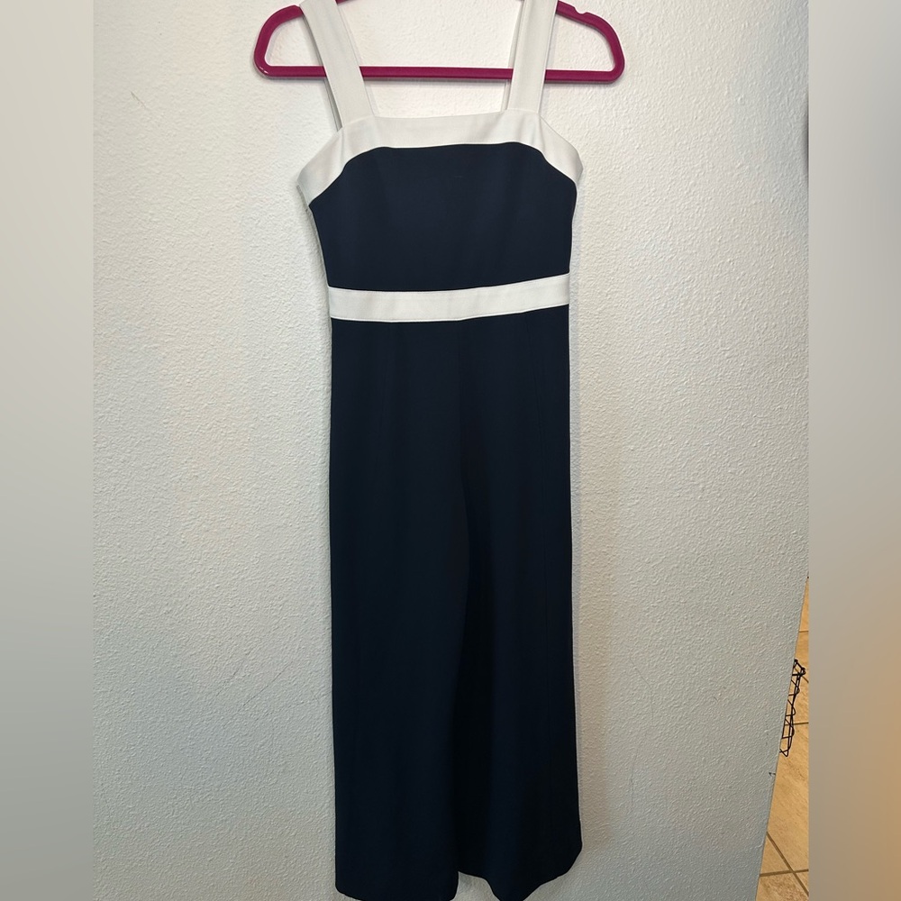 Tommy Hilfiger Navy and White Strapless Dress